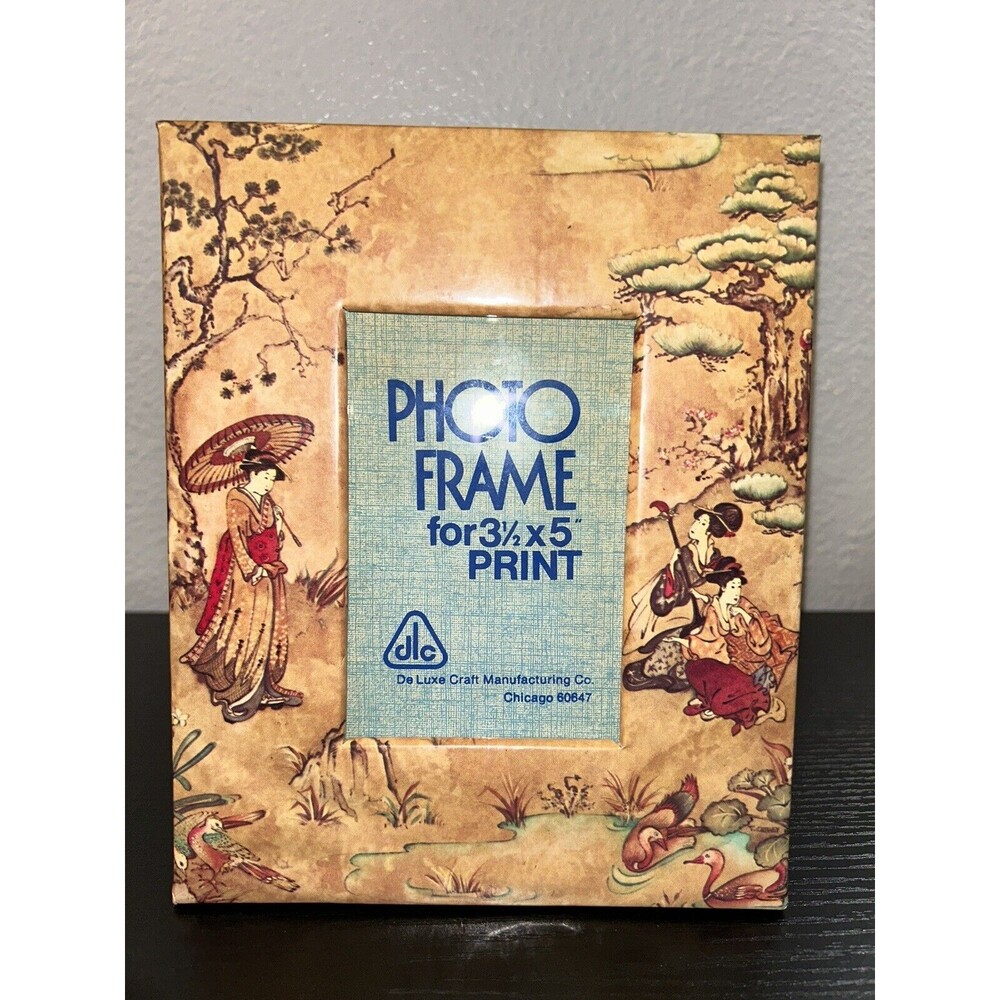 Photo Frame De Luxe Craft Manufacturing Co. Chicago 3.5 X 5” Japanese Ladies